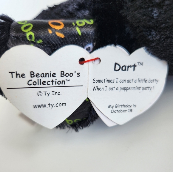 Ty Beanie Boos - DART the Halloween Bat 6" Plush Toy- Holiday Special Edition - Picture 6 of 6